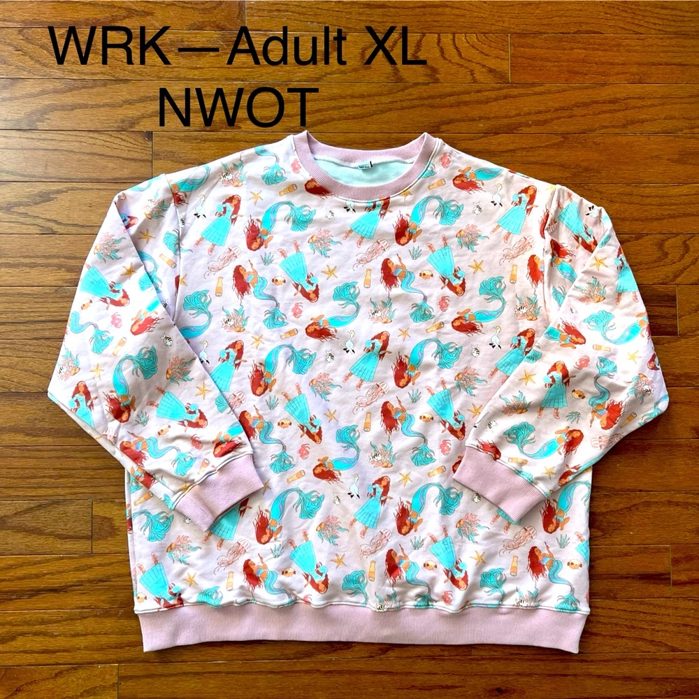 Wild Rich Kids, Disney The Little Mermaid Sweatshirt, Adult XL